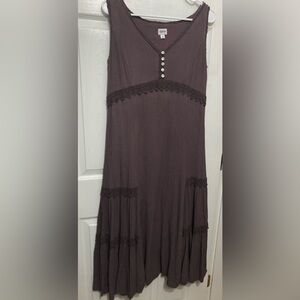 Brown flowy dress